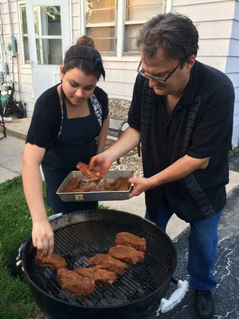 Kid Chef Eliana Grills with Chef Sean Karaffa